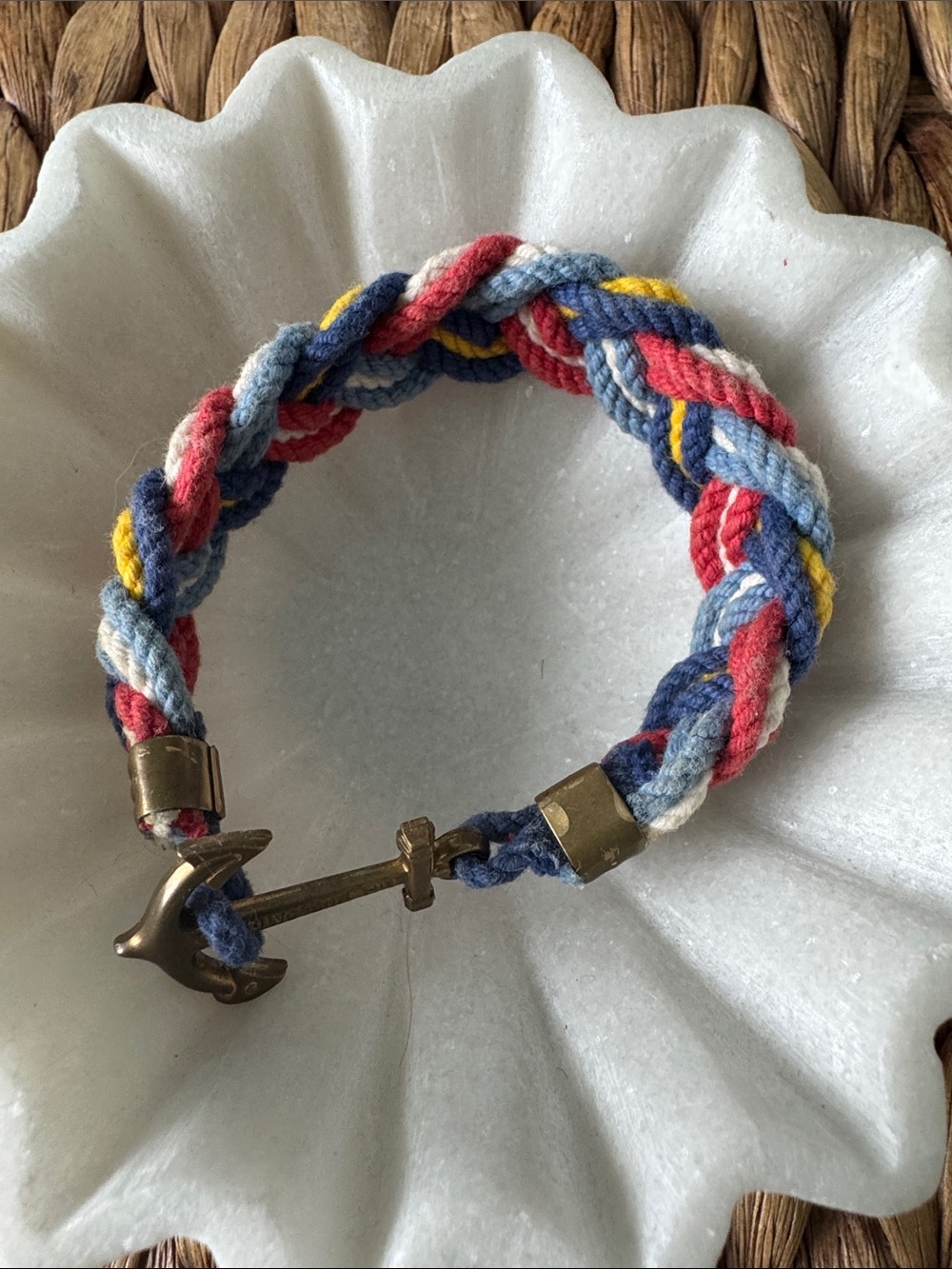 Kiel James Patrick KJP Anchor Rope Bracelet American Classic Size XL 8.5"